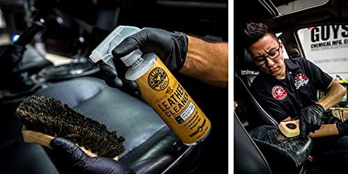 Chemical Guys, Long Bristle Horsehair Leather Cleaning Brush for Interiors | Soft horsehair bristles gently clean leather seats, furniture, sneakers and boots without scratching