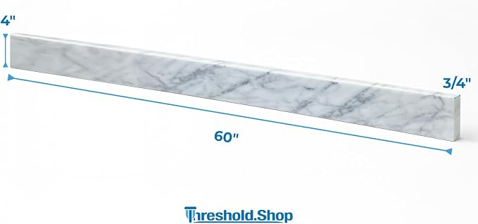 Bathroom Vanity Sink Backsplash/Sidesplash (Carrara Marble, 4" x 60")