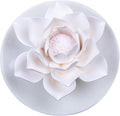 Essential Oil Passive Flower Diffuser -Lotus Flower Porcelain Aromatherapy Diffusers for Small Mini Room, Desk Decorative, Bathroom (Lotus) | Non-electric ceramic diffuser for desks, bathrooms and small rooms