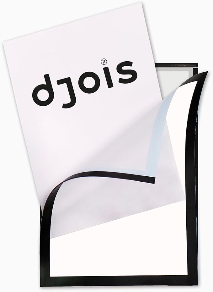 Tarifold Magnetic Display Pockets, Letter Size, Black, 2 Pack | 2 non-glare display pockets, full magnetic backing, black frame, portrait or landscape, quick document changes