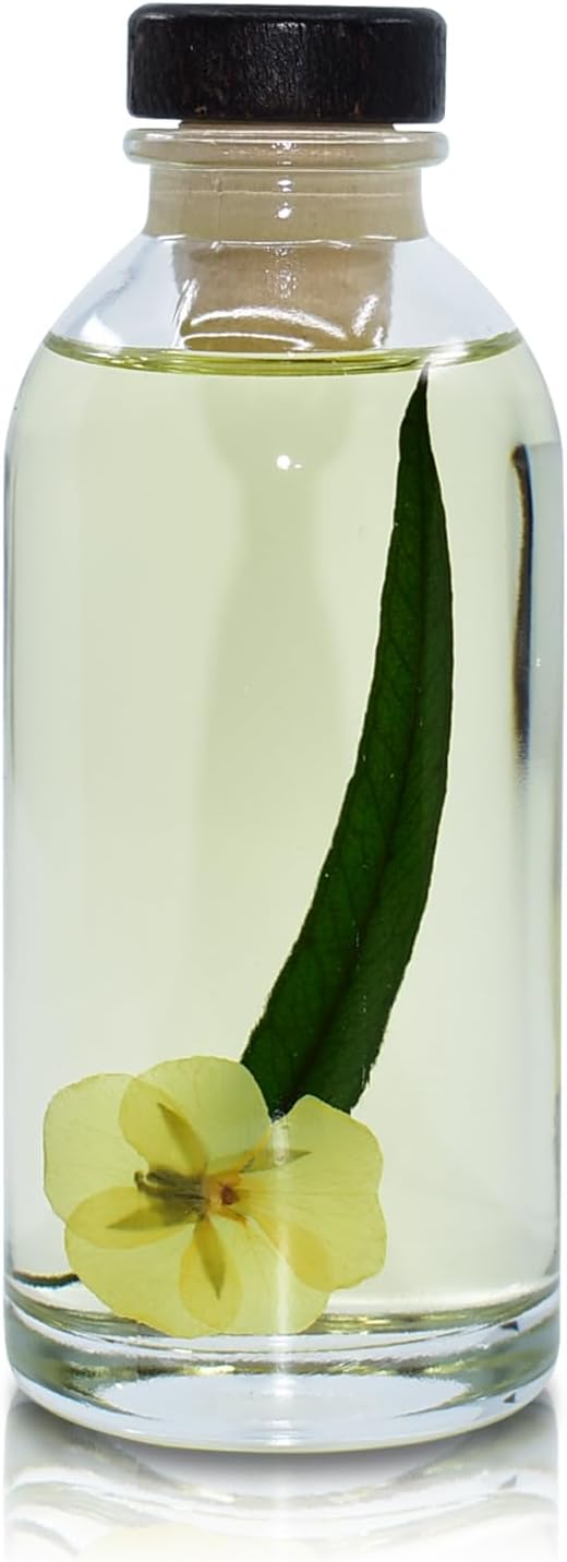 Reed Diffuser Set, Lemongrass Verbena - Bathroom Shelf Décor | (REFRESH and RENEW) Mind & Body Aromatherapy Collection, Essential Oil Botanical Room Scent