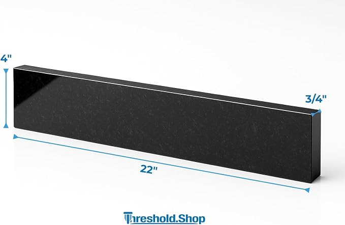 Bathroom Vanity Sink Backsplash/Sidesplash (Absolute Black Granite, 4" x 22")