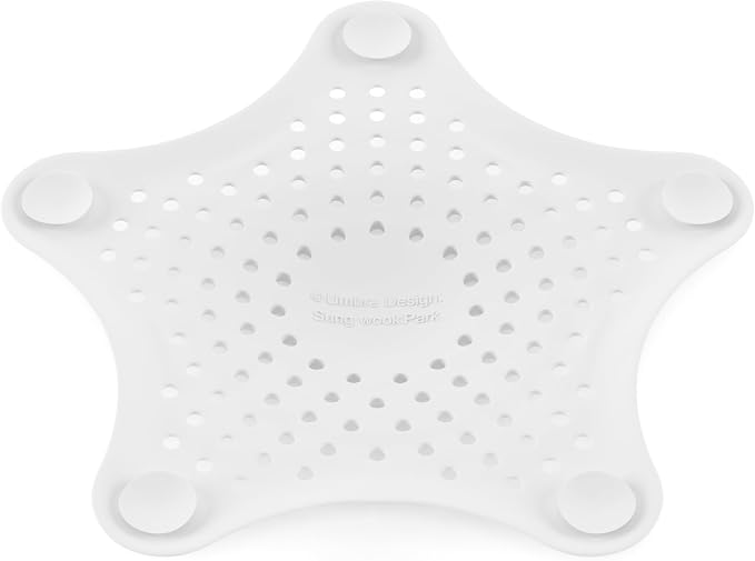 Umbra Starfish Drain Cover/Hair Catcher, White