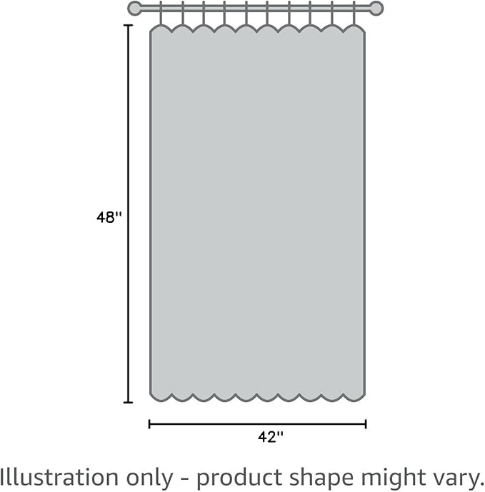 BGment Short Blackout Curtains 48 Inches Length - Rod Pocket Thermal Insulated Room Darkening Window Drapes for Kitchen Bedroom Bathroom, Grey, 2 Panels, 42 x 48 Inch