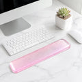 Wrist Rest Pad Comfortable Silicone Cushion Bling Bling | Typing Hand Pain Relief Support Keyboard Pad with Gel-filled Magic Keyboard Other Keyboards Office & Home (Bright Pink)