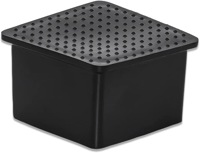 Flyshop Flexible Anti-Scratch PVC Patio Chair Table Leg Caps Tips Floor Protectors Square Furniture Covers, 20pcs, Black, 50 mm x 50 mm, 2" x 2"