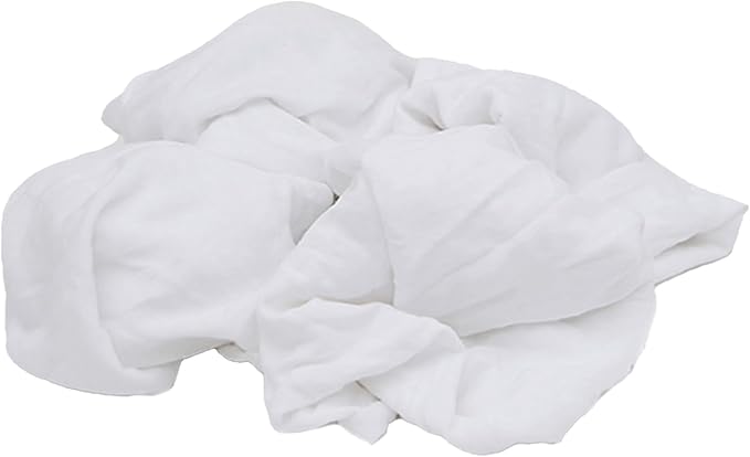 Premium White T-Shirt Cleaning Rags (600 lbs. Pallet 24x25 lbs. Bag of Rags) – White Cotton Rag for Cleaning, Staining, Painting, Oil, Grease & Dust Removal – Shop Rags Bulk