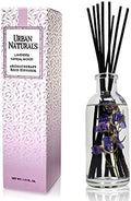 Reed Diffuser Set, Lavender Sandalwood - Bathroom Décor | Natural Bamboo Reeds Sticks, Aromatic Lavender, Golden Amber & Woods, Vegan. Made in the USA