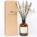 Flower Reed Diffuser Set Lime & Citrus Scent for Bathroom Air Fresheners, Oil Diffuser Sticks | 4.0 fl oz Home Fragrance with Sticks Defusers | House Bedroom Office Shelf Decor