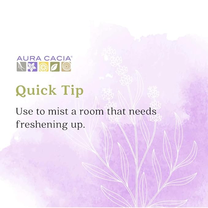 Aura Cacia Relaxing Lavender Aromatherapy Mist, 4-Ounce, Lavender Pure Essential Oils, Sweet & Floral Aroma | Lavender Pure Essential Oils, Sweet & Floral Aroma