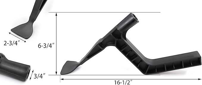 Roof Gutter Cleaning Tool, Gutter Cleaning Spoon and Scoop, Gutter Tool with Unique Shaped Hook to Pull Debris Under Gutter Hangers and Clean Behind Skylights and Other Roof Structures