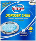 Glisten Garbage Disposer Cleaner and Freshener, Sink Disposal Odor Eliminator with Foaming Action, Lemon Scent, Made in the USA, 4 Packets (Pack of 12)