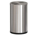4.8GALStainless Steel Bathroom Trash Can with Lid, Silver Trash Can with Flipping Lid, Garbage cans for Kitchen，Living Room,Dental Office，Hotel,Guest Room(4.7gal-Silver)