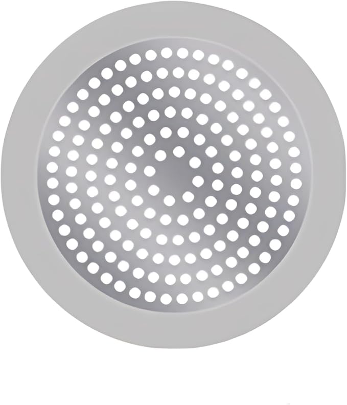 Shower Drain Hair Catcher 3.5 inch Small, Bathroom Sink Hair Stopper Sink Drain Cover Fliter Weighted Stainless and Silicone Shield (3.5 in)