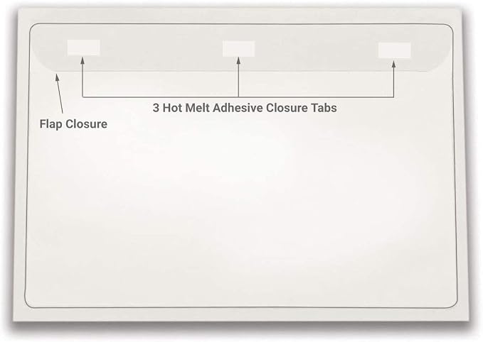 Tarifold Self-Adhesive Storage Pockets, Flap Closure, Letter Size, 25 Pack | 25 clear self-adhesive pockets, letter size, flap closure, secure adhesive backing, protects documents