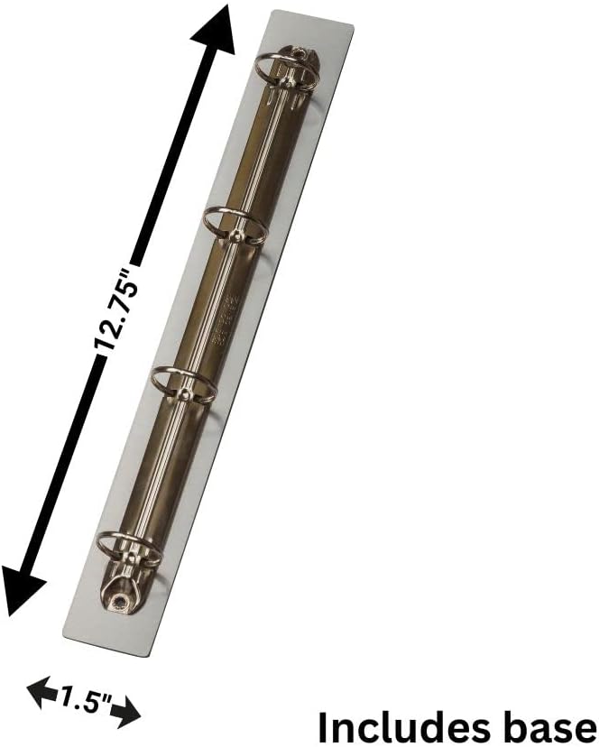 Tarifold Magnetic-Backed 4-Ring Display Supports, 1-Inch D-Ring, 5 Pack | 5 magnetic-backed 4-ring supports, 1-inch D-ring, portrait or landscape, aluminum composite, mounts to metal surfaces