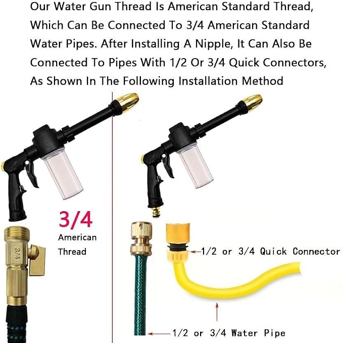 Jet Nozzle Power Washer forGarden, 2026 New Pressure Washer Wand with Jet Nozzle, Pressure Washer Nozzle for Car Washing Patio Garden Outdoor Cleaning gg