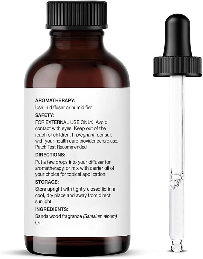 Majestic Pure Essential Oil with Glass Dropper - 100% Pure and Natural - Essential Oils for Diffuser, Aromatherapy, Soap and Candle Making, Sandalwood Essential Oil, Sandalwood Oil, 1 Fl Oz | 100% Natural Essentials Oils Ideal for Humidifier, Air Fresh...
