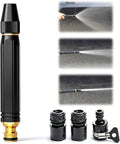 Jet Nozzle Power Washer for Garden Hose, 2026 Upgraded Heavy Duty Adjustable Hose Nozzle, High Pressure Powerful Cleaning Spray Evenly, Hose Nozzle for Home Garden (Type-A)