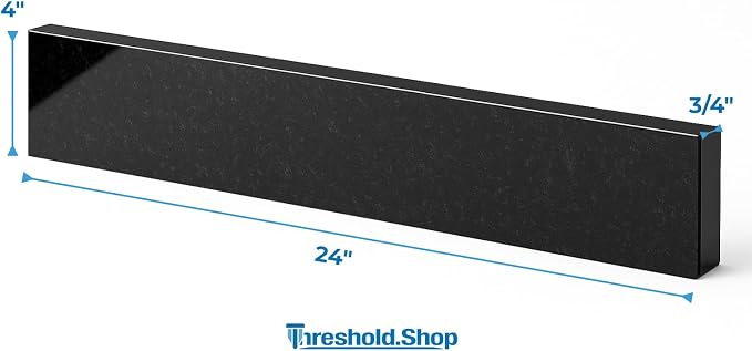 Bathroom Vanity Sink Backsplash/Sidesplash (Absolute Black Granite, 4" x 24")