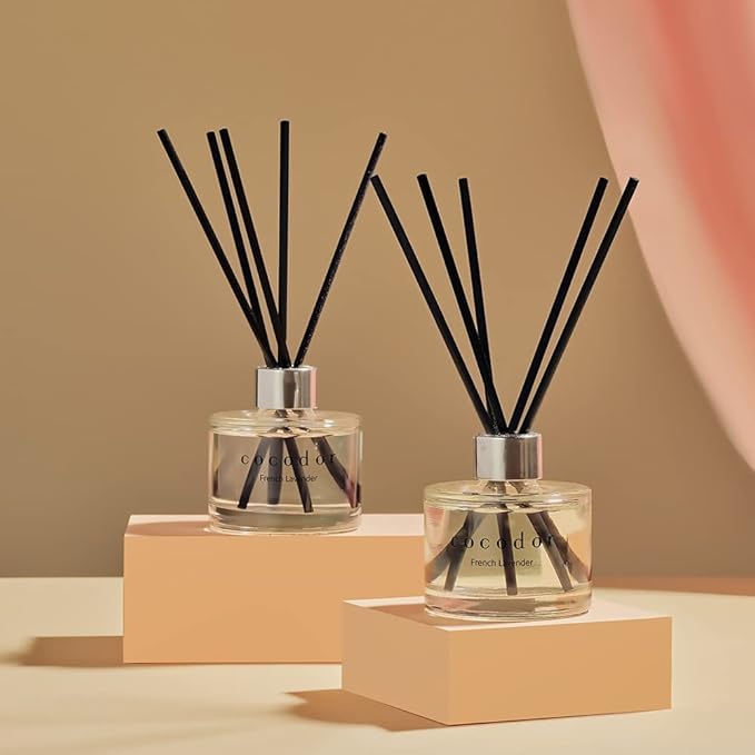 COCODOR Signature Reed Diffuser Set/Black Cherry / 6.7oz /2 Pack/Home Fragrance Diffuser, Oil Scent Diffuser for Bathroom Shelf Decor