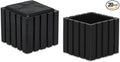 Flyshop Anti-Skid Non-Marking Synthetic Rubber Patio Chair Table Leg Caps Square Furniture Covers 20pcs, Black, 30 mm x 30 mm, 1-3/16" x 1-3/16"
