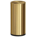 Gold Trash Can, 8 Gallon Trash can with lid,Large Capacity FILP lid Kitchen Trash can for Bathroom,Shopping mall,Elevator gate,Airport, Hotel,Commercial (Gold)