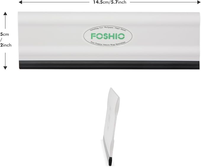 FOSHIO 6 Inch Rubber Squeegee for Kitchens, Glass, Shower and Car Windows, Pack of 3 (White)