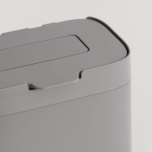 KAZAI. Compost Bin Kitchen 'Elin' | 1.2 GAL / 4.5L Countertop Compost Bin with Lid & Carbon Filter | Odor-Free, Dishwasher Safe, with Inner Bucket | Small Indoor Kitchen Composter | Stone-Gray