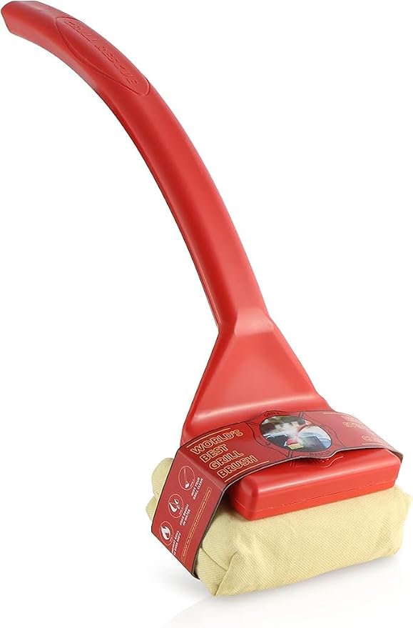 Grill Rescue BBQ Replaceable Scraper Cleaning Head, Bristle Free - Durable and Unique Scraper Tools for Cast Iron or Stainless-Steel Grates, Barbecue Cleaner (Non-Scraper Brush)
