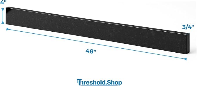 Bathroom Vanity Sink Backsplash/Sidesplash (Absolute Black Granite, 4" x 48")
