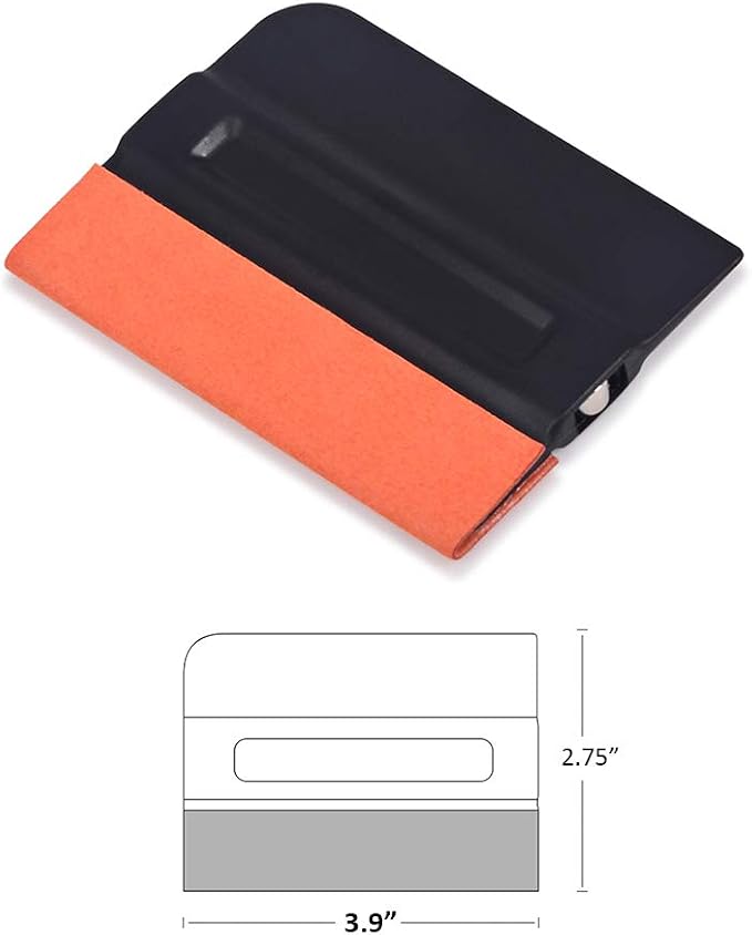 Vinyl Wrap Squeegee 4 Inch Magnet Tint With Micro-Fiber Felt Edge - Car Vinyl Scraper Decal Applicator Tool, Wallpaper Window Film Smoothing Tool, Pack of 3