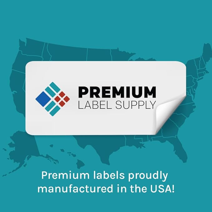 Premium Label Supply Waterproof Matte White Sticker Labels – 3.5" x 5" – Inkjet Printers Only – (4 per Sheet), 10 Sheets - 40 Total Adhesive Labels
