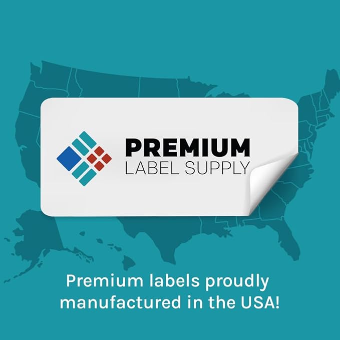 Premium Label Supply Glossy White Sticker Labels – 2.5" x 1.563" – (18 per Sheet) (Glossy White for Inkjet Only, 450 Labels)