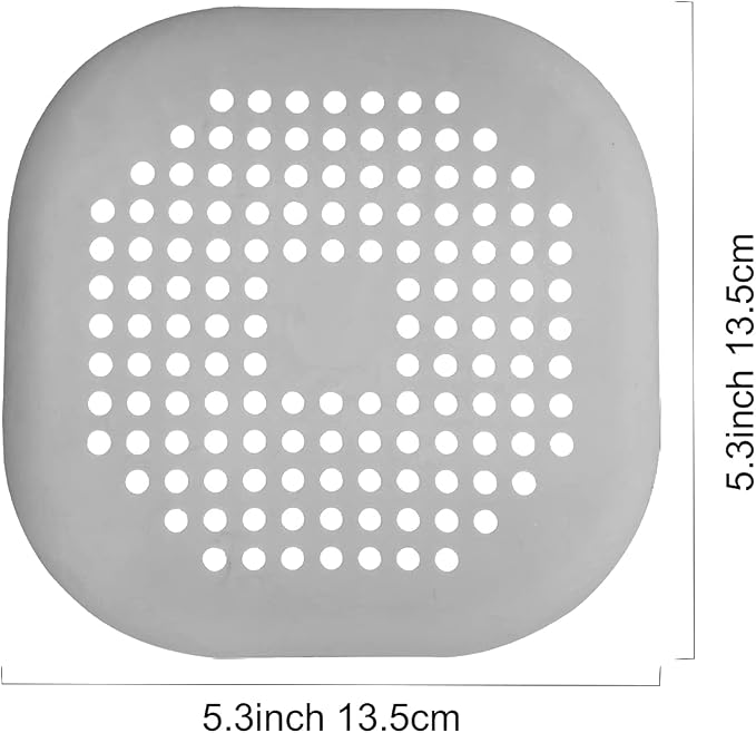4 Pieces Drain Covers Hair Stopper for Shower Drain Bathtub Stopper Home Drain Protectors with Sucker Water Trap Sink Cover for Bathroom Bathtub and Kitchen (2 Gray+2 White)