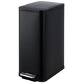 Garvee 13 Gallon Kitchen Trash Can, Stainless Steel Step Garbage Bin with Soft-Close Lid & Removable Bucket, Fingerprint Proof, Slim for Narrow Spaces, Bathroom or Office (Black+Silver, 13 Gallon)