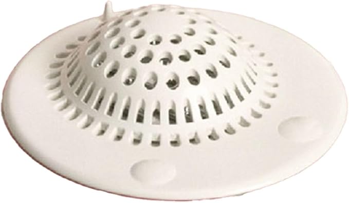 2 Pack White Drain Stopper Hair Catcher, Sink Strainer - Anti-Clog Drain Filter for Bathroom, Kitchen, Bathtub, Laundry Room, Non-Slip & Easy to Clean, Universal Fit