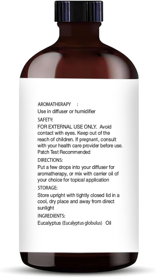 Majestic Pure Eucalyptus Essential Oil for Diffuser - 4 Fl Oz (Pack of 2) | 100% Natural Essentials Oils for home fragrance, diffuser use, massage, DIY candles, DIY soaps, Aromatherapy