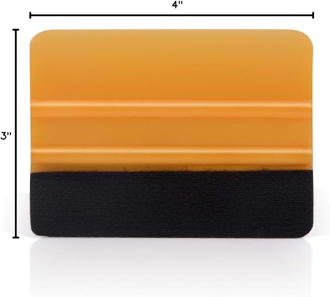 EHDIS 10pcs Vinyl Squeegee 4 Inch Car Vinyl Scraper Decal Applicator Window Tint Wallpaper Smoothing Tool with Black Fabric Felt Edge -Gold