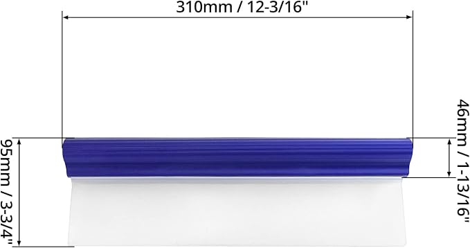QWORK Water Car Squeegee,12 inch Flexible Water Silicone Window Squeegee for Car Or Home Use, Blue