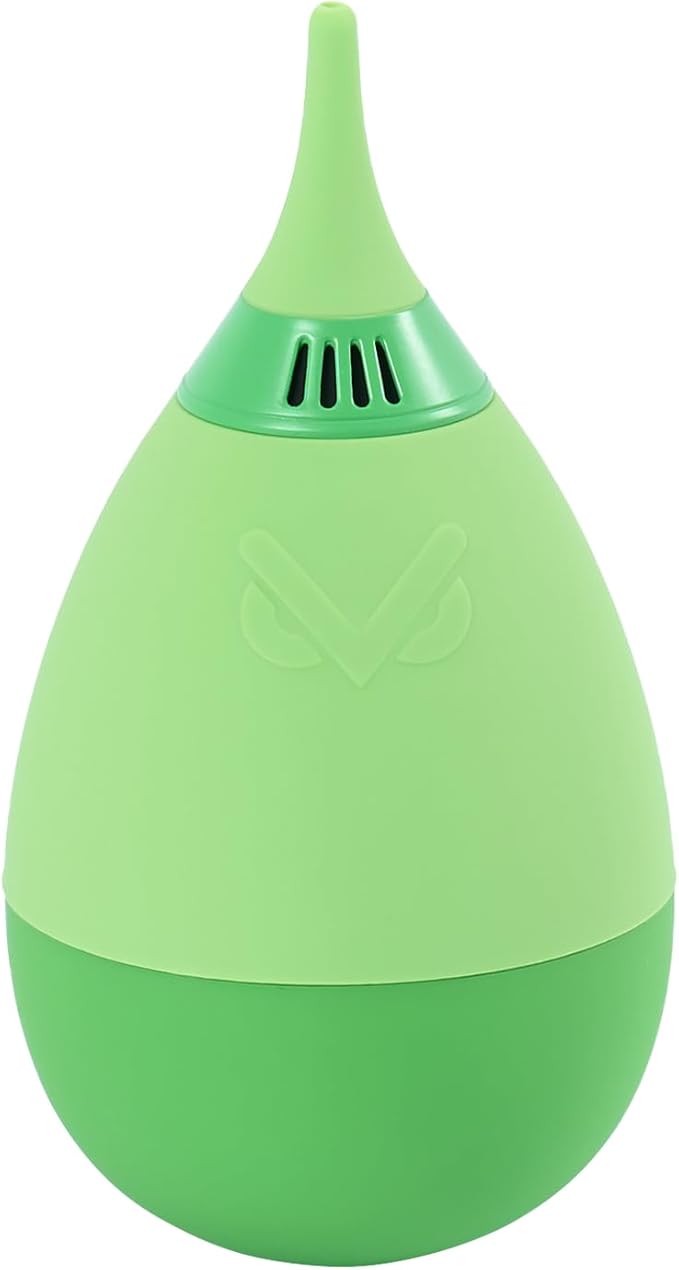 VSGO Camera Air Blower for Lens and Sensor Cleaning, Green | One-Way Air Valve; Tumbler Base Keeps Nozzle Raised; Soft Silicone Body; Easy-Squeeze Design; Pocket-Friendly Carry