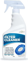 NOYATECH Hot Tub Filter Cleaner & Pool Filter Cleaner Spray, 32 oz – No-Soak Spa Cartridge Cleaner – Removes Sunscreen, Body Oil, Grease & Mineral Buildup – Extends Filter Life