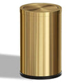 18L Stainless Steel Bathroom Trash Can, Gold, Round | 4.7 Gallon, Swing Lid, Elegant Waste Basket, For Toilet Bathroom Cafe Kitchen Office Hotel Home