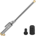 High Pressure Power Washer Wand, Hydro Jet Nozzle for Garden Hose | Watering Sprayer Cleaning Tool, Wand Lance for Gutter Patio Car Pet Window Glass, Grey