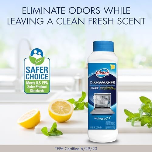 Summit Brands DM03N-SS Glisten Dishwasher Magic Machine Cleaner and Disinfectant, 12 Fl Oz Bottle, 2-Pack , White