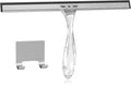 AmazerBath Squeegee for Shower Glass Door, Shower Squeegee for Glass Doors - All-Purpose Squeegee with Hook for Shower Doors, Windows, Mirrors, Tiles and Car Glass, 12 Inches - Clear