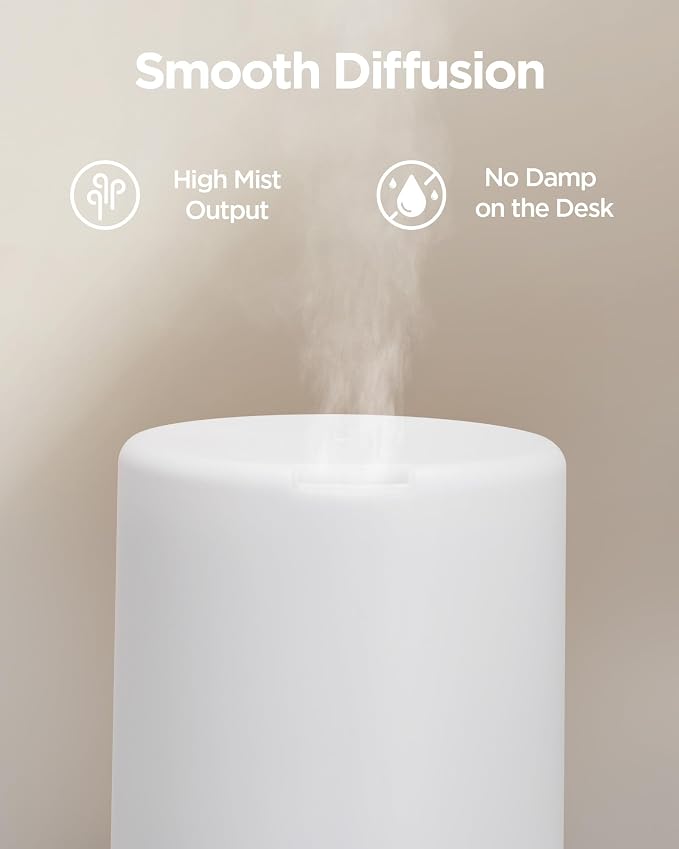 InnoGear 300ml Essential Oil Diffuser for Home Scent Humidifier, Brown | Aromatherapy, Cool Mist Humidifier, Ultrasonic, Large Room, Run up to 10hrs, Waterless Auto Off, 7 LED Lights, Quiet
