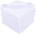 SINLAND Wholesale Microfiber Dish Cloth Best Kitchen Cloths Cleaning Cloths with Poly Scour Side 12Inchx12Inch 10 Pack White