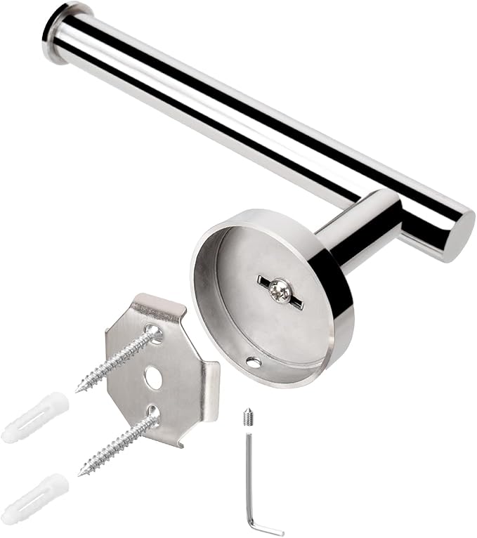 NearMoon Bathroom Toilet Paper Holder, Premium SUS304 Stainless Steel Rustproof Wall Mounted Toilet Roll Holder for Bathroom, Kitchen (2 Pack, Chrome Finish)