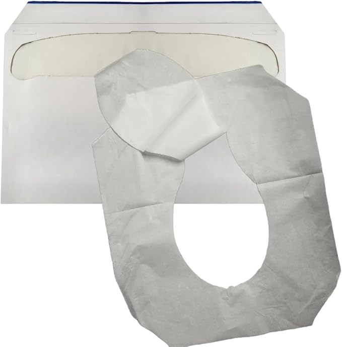1000 Paper Toilet Seat Covers - Thick Flushable Half-Fold Paper Disposable Toilet Seat Dispensers Cover Liners for Travel & Public Restroom Toilet Bowls (1000)